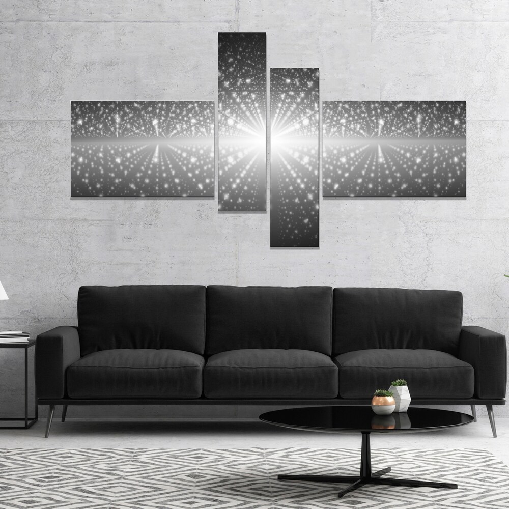 Designart Cosmic Galaxy with Shining Stars Abstract Wall Art