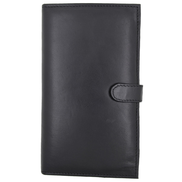 Swiss Marshal RFID Blocking Soft Premium Leather Bifold Credit Card Holder with Button Closure
