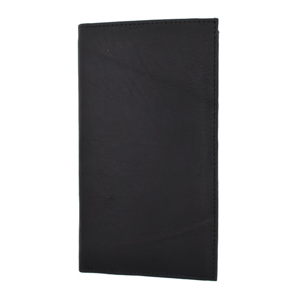 CTM Leather RFID Checkbook Cover with Card Slots and ID