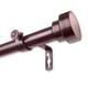 InStyleDesign Beret 1 inch Diameter Adjustable Curtain Rod - 66-120 inch - Mahogany