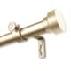 preview thumbnail 4 of 3, InStyleDesign Beret 1 inch Diameter Adjustable Curtain Rod 120-170 inch - Light gold