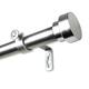 InStyleDesign Beret 1 inch Diameter Adjustable Curtain Rod - 48-84 inch - satin nickel
