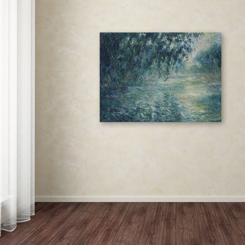 Monet 'Morning On The Seine' Canvas Art