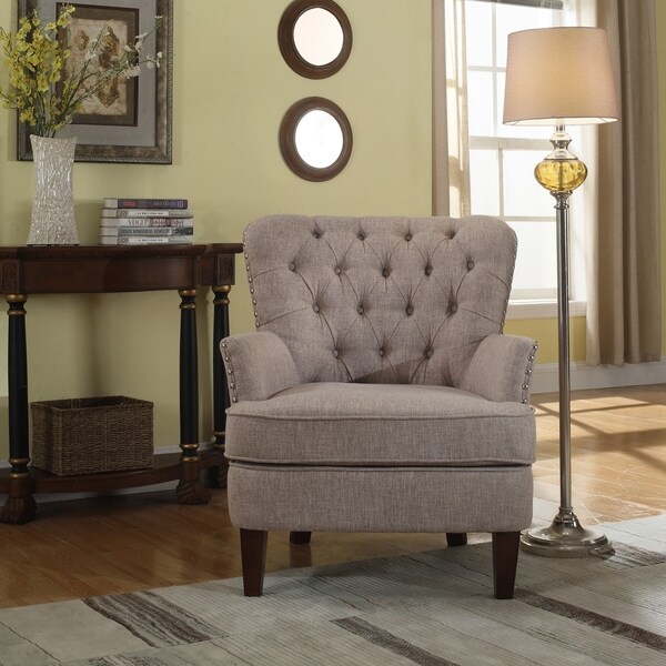 taupe color accent chair