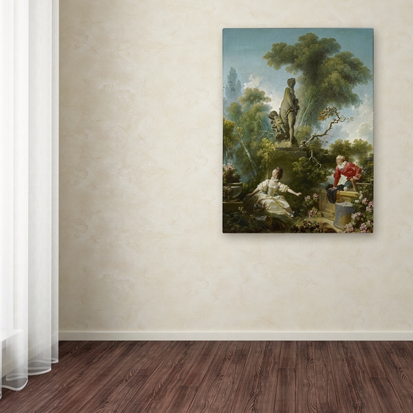 The Progress of Love The Pursuit by Jean-Honore Fragonard Giclee Canvas Print