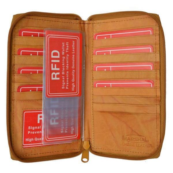 RFID Premium Leather 32 Count Credit Card//business Card Holder with Snap Closure