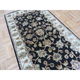 preview thumbnail 4 of 9, Tabriz Black Wool/Silk Oriental Hand-knotted Runner Rug - 2'6 x 8'