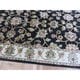 preview thumbnail 8 of 9, Tabriz Black Wool/Silk Oriental Hand-knotted Runner Rug - 2'6 x 8'