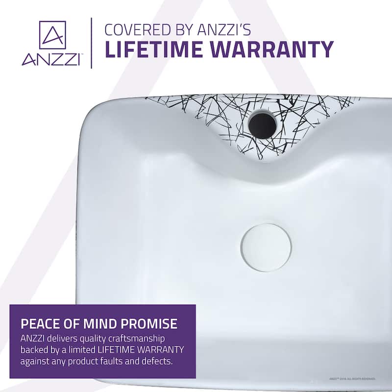 ANZZI Belgian Stitch Series Ceramic Vessel Sink in Grey