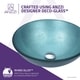 preview thumbnail 2 of 5, ANZZI Posh Series Deco-Glass Vessel Sink in Coral Blue