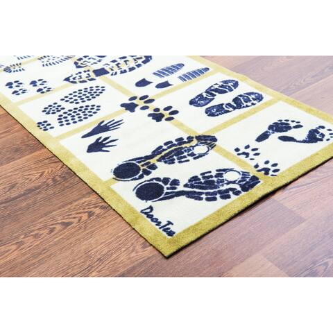 Doortex Long Indoor Entrance Runner Mat Footprint Design Size 20" x 55" - 1'8" x 4'7"