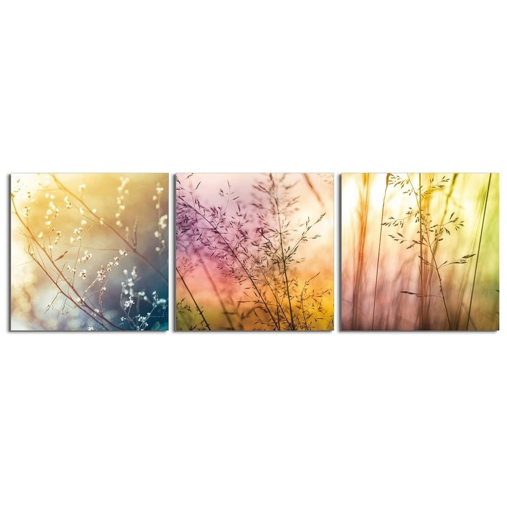 Elementem Photography: "Fields of Color" Photography Print 3-Panel Panoramic Wall Art