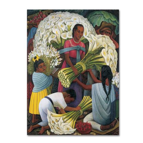 Diego Rivera 'The Flower Vendor' Gallery-wrapped Canvas Art
