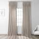 Exclusive Fabrics Solid Cotton Tie-Top Curtain (1 Panel) - 50 X 84 - Light Greige