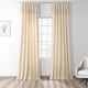 preview thumbnail 14 of 54, Exclusive Fabrics Solid Cotton Tie-Top Curtain (1 Panel) 50 X 108 - Light Cream