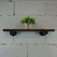 Furniture Pipeline Somerville Farmhouse Industrial Decorative 18", 24" & 30" Wall Shelf