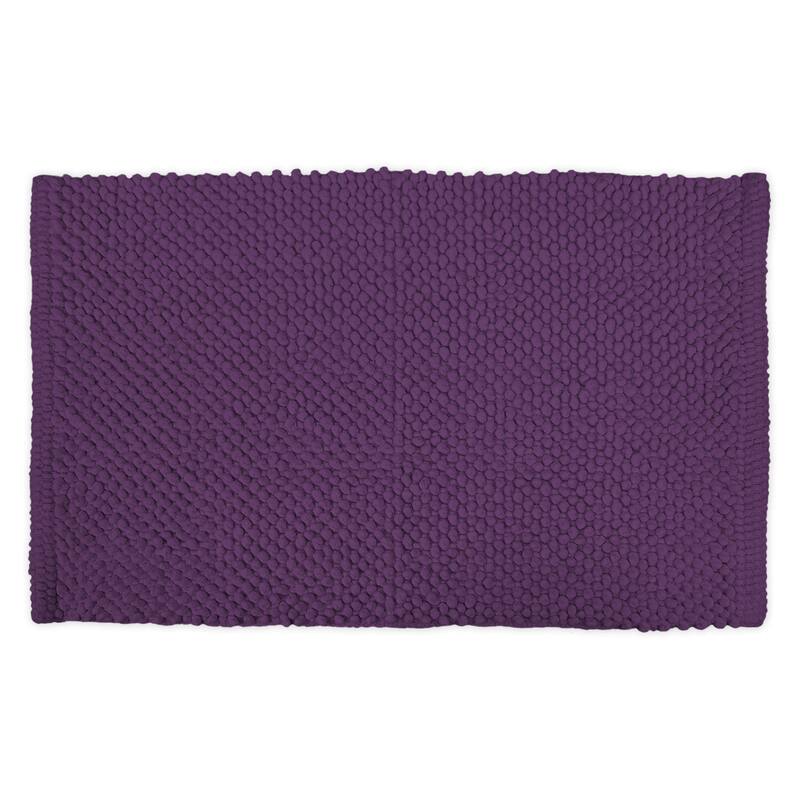 DII Quick-Absorbing Popcorn Bath Rug - 17x24" - Eggplant