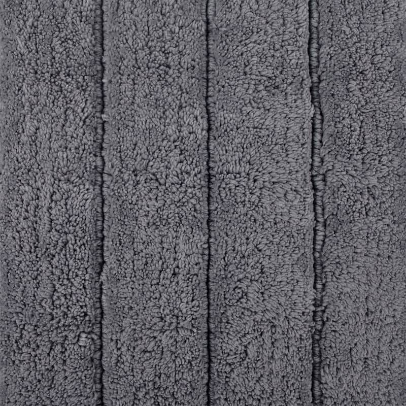 DII Ribbed Quick-Absorbing Cotton Solid Bathroom Rug