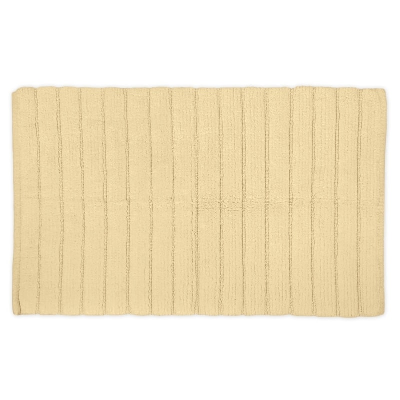 DII Ribbed Quick-Absorbing Cotton Solid Bathroom Rug