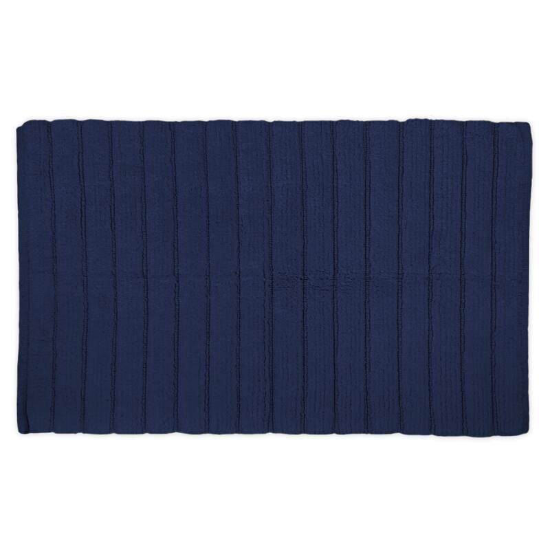 DII Ribbed Quick-Absorbing Cotton Solid Bathroom Rug
