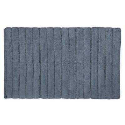 DII Ribbed Quick-Absorbing Cotton Solid Bathroom Rug