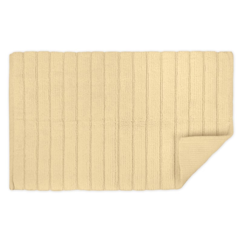 DII Ribbed Quick-Absorbing Cotton Solid Bathroom Rug