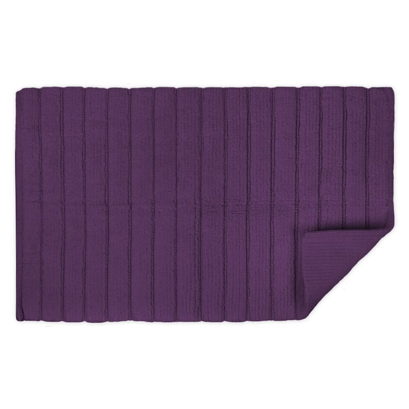 DII Ribbed Quick-Absorbing Cotton Solid Bathroom Rug