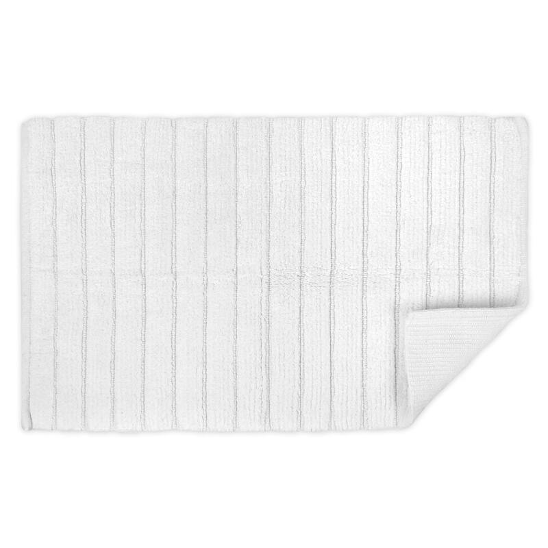 DII Ribbed Quick-Absorbing Cotton Solid Bathroom Rug