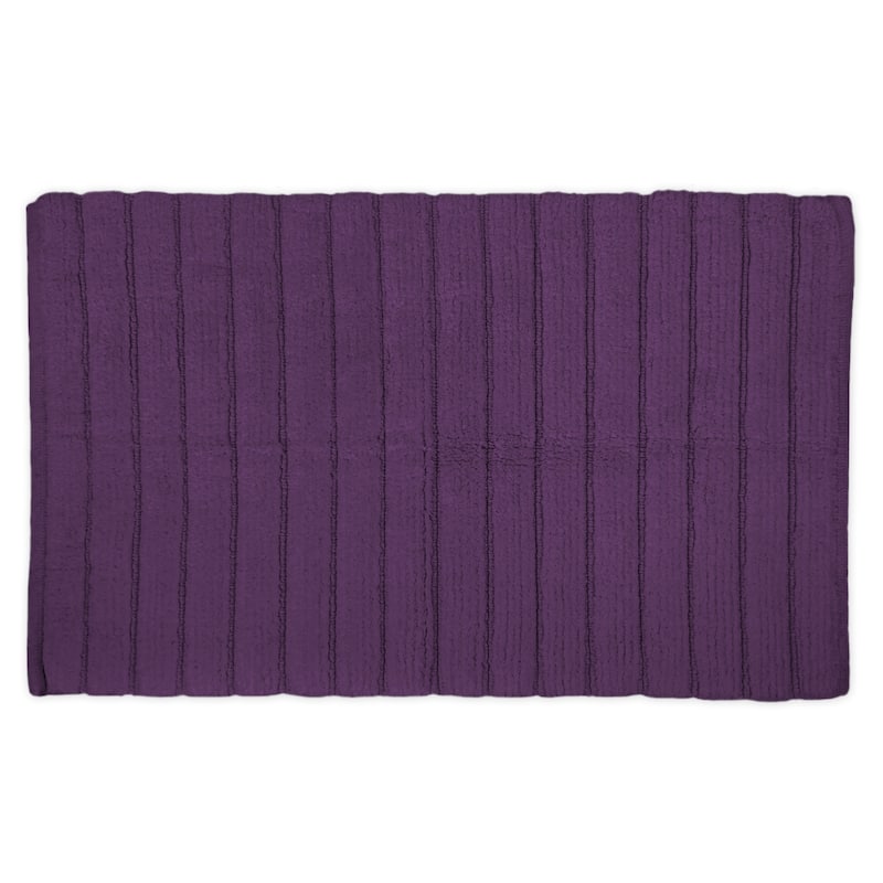 DII Ribbed Quick-Absorbing Cotton Solid Bathroom Rug