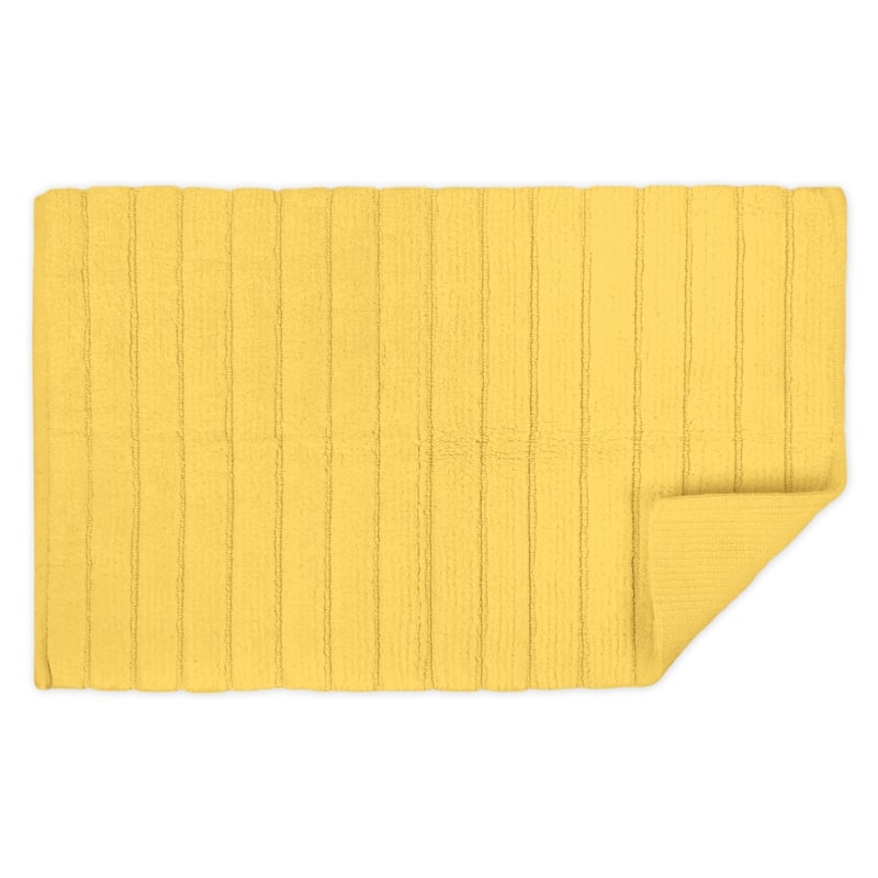 DII Ribbed Quick-Absorbing Cotton Solid Bathroom Rug