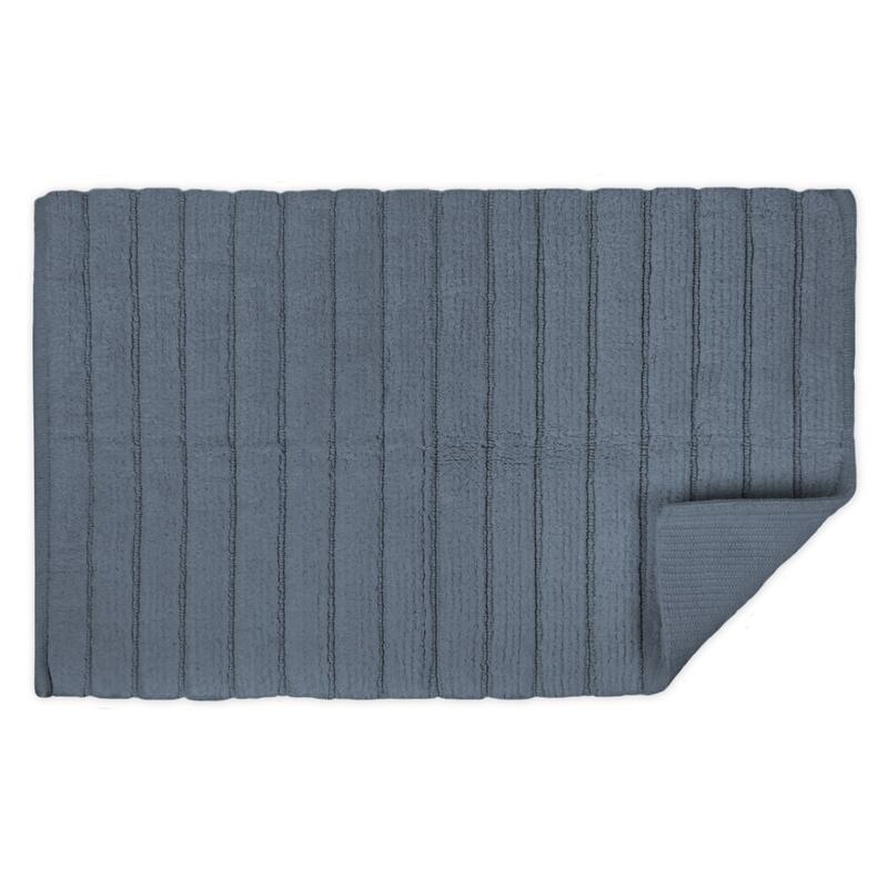 DII Ribbed Quick-Absorbing Cotton Solid Bathroom Rug