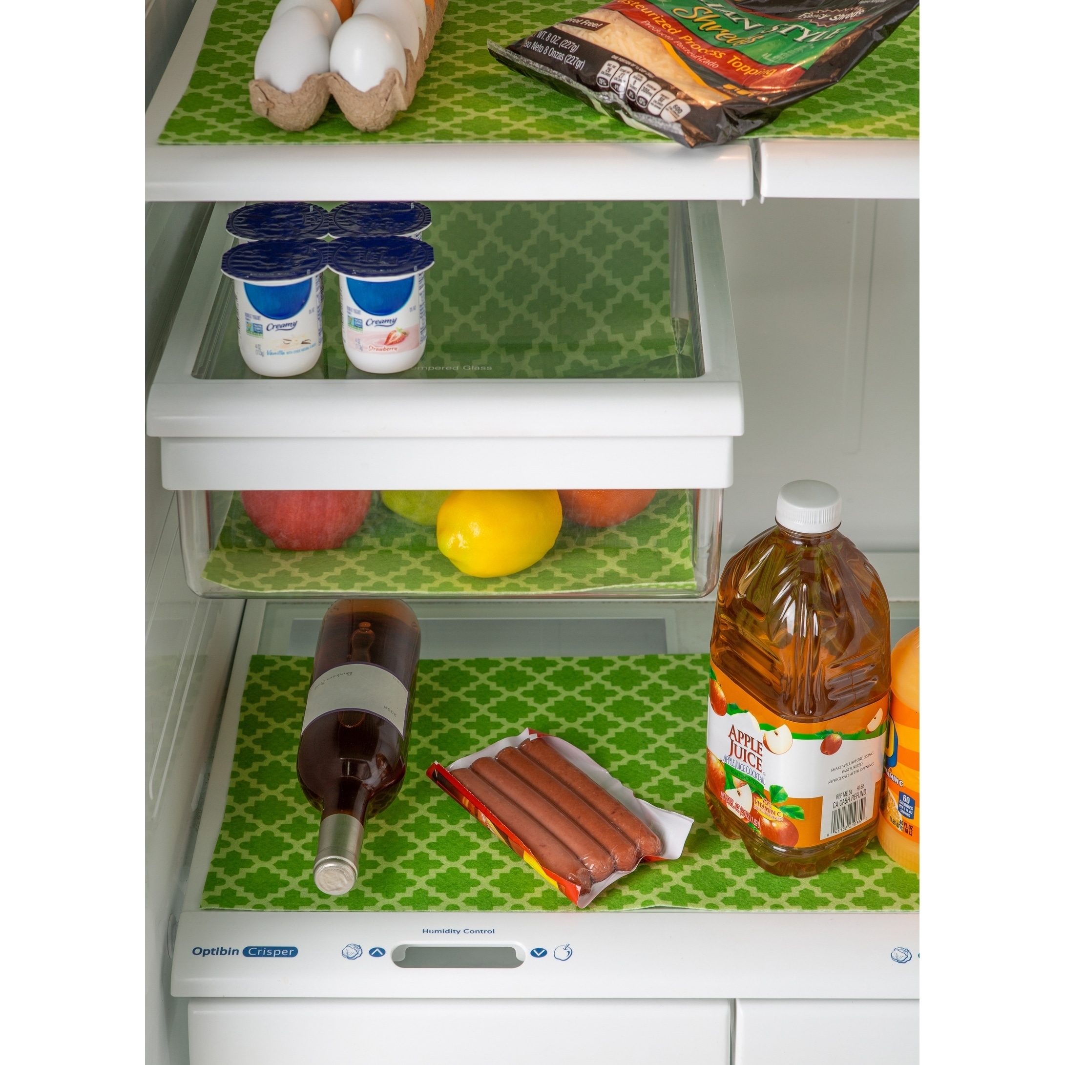 9 Pack Refrigerator Liners Refrigerator Mats Refrigerator Pads, Shelf Mats  Washable Fridge Liners, Can Be Cut, Drawer Table Placemats, 3 Green, 3red