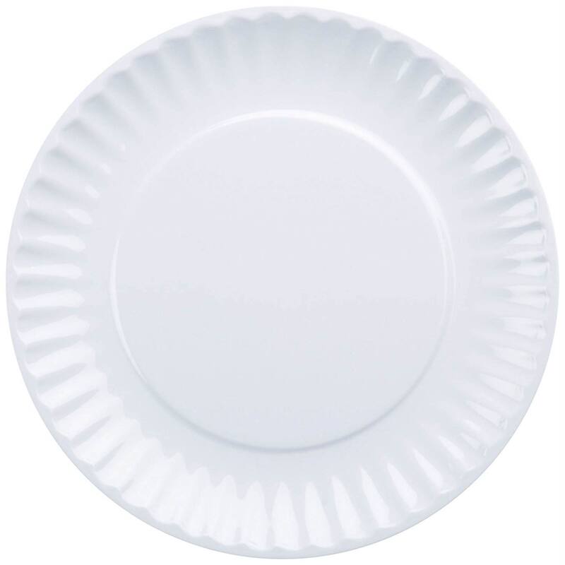 White Melamine Picnic Plate