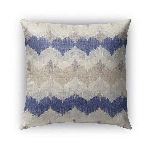 Kavka Designs blue; ivory; tan aria outdoor pillow with insert