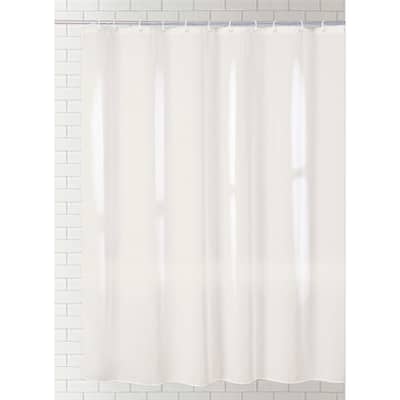 J & M Home Fashions Solid Shower Curtain