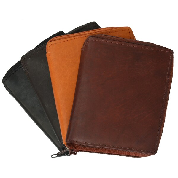 Shop Marshal RFID Blocking Men&#39;s Leather Zippered Wallet - Free Shipping On Orders Over $45 ...