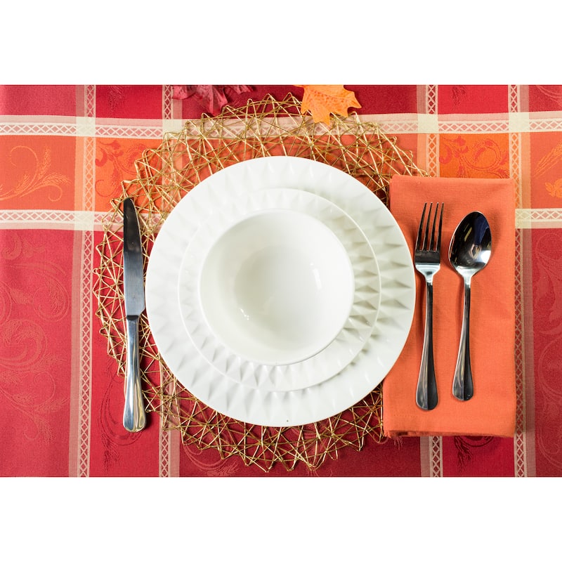 Gold Woven Paper Round Placemat ( Set of 6)