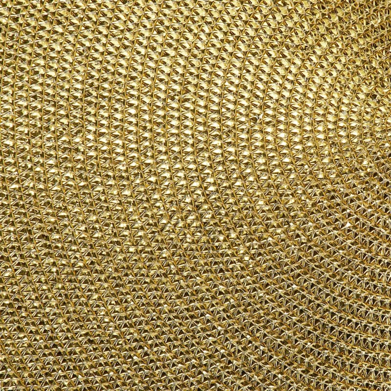 Metallic Goldtone Round Woven Placemats (Set of 6)