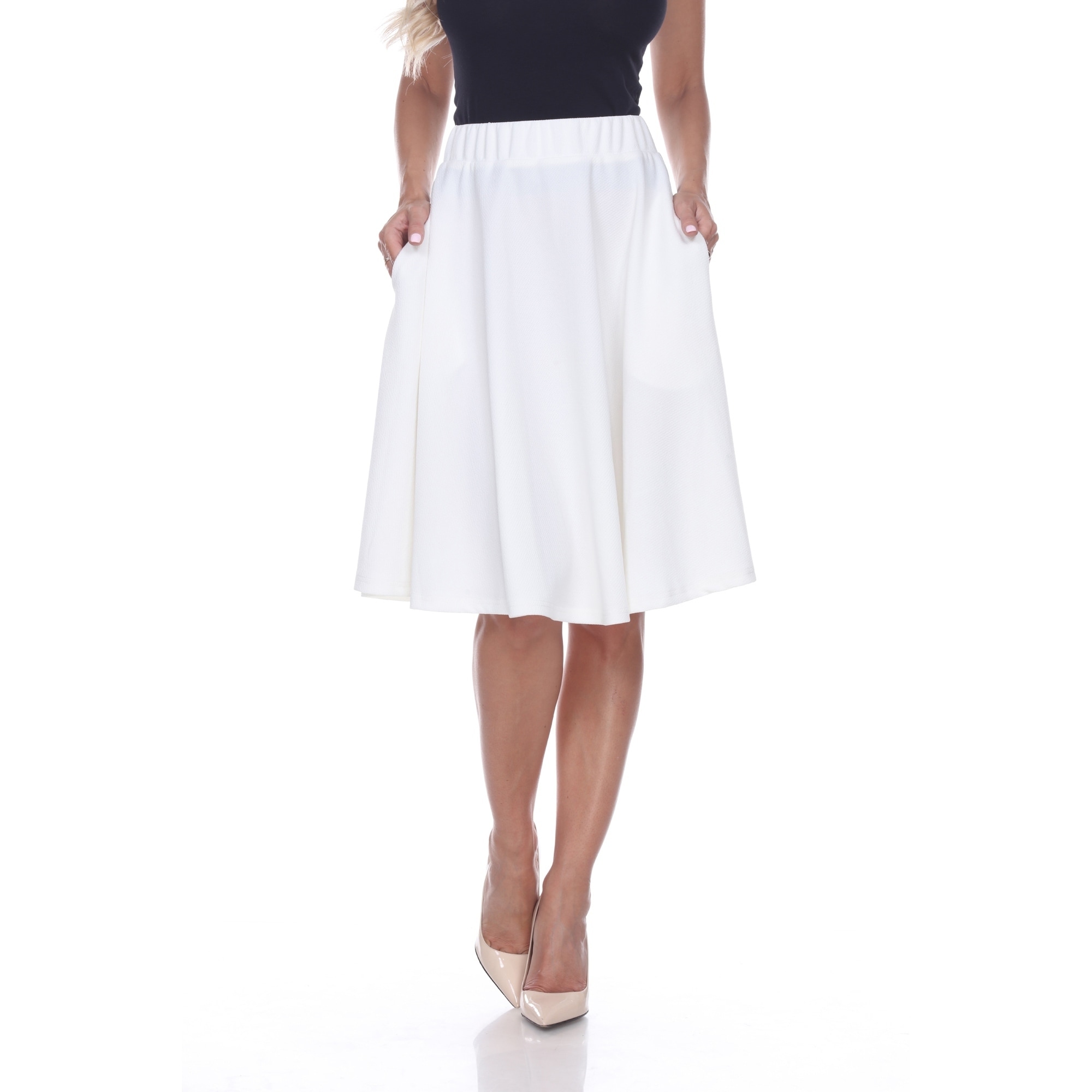 flared skirt white