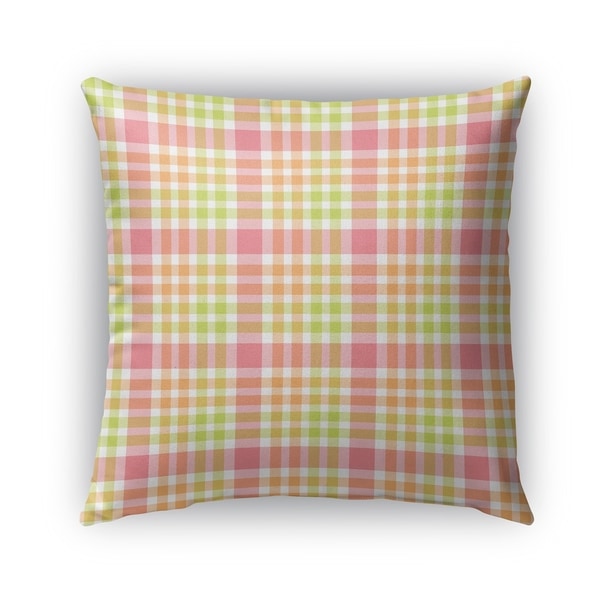 kavka designs green pink orange christmas plaid outdoor pillow with insert - Christmas Outdoor Pillows kavka designs green pink orange christmas plaid outdoor pillow with insert - Christmas Outdoor Pillows