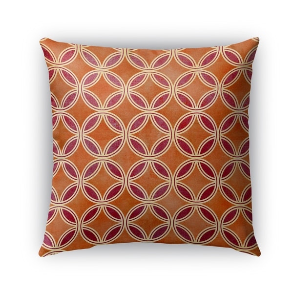 Kavka Designs orange; red geocircles outdoor pillow By Kavka Designs
