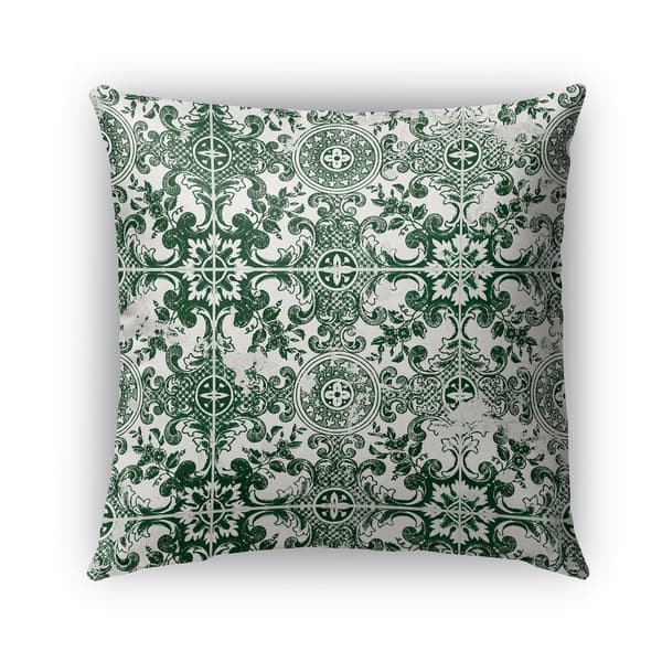 slide 1 of 2, Kavka Designs green green tile outdoor pillow by Kavka Designs