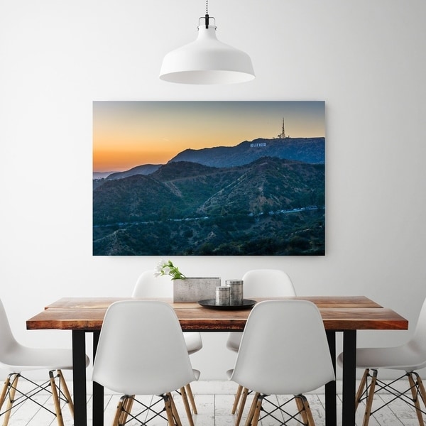 Noir Gallery View Of The Hollywood Sign In Los Angeles Fine Art Noir Gallery View Of The Hollywood Sign In Los Angeles Fine Art Photo Print Blue
