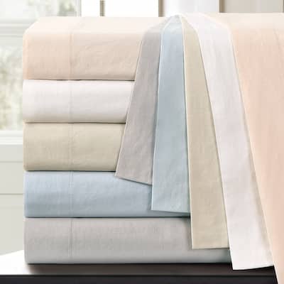 Vintage Washed Cotton Percale Duvet Cover Set