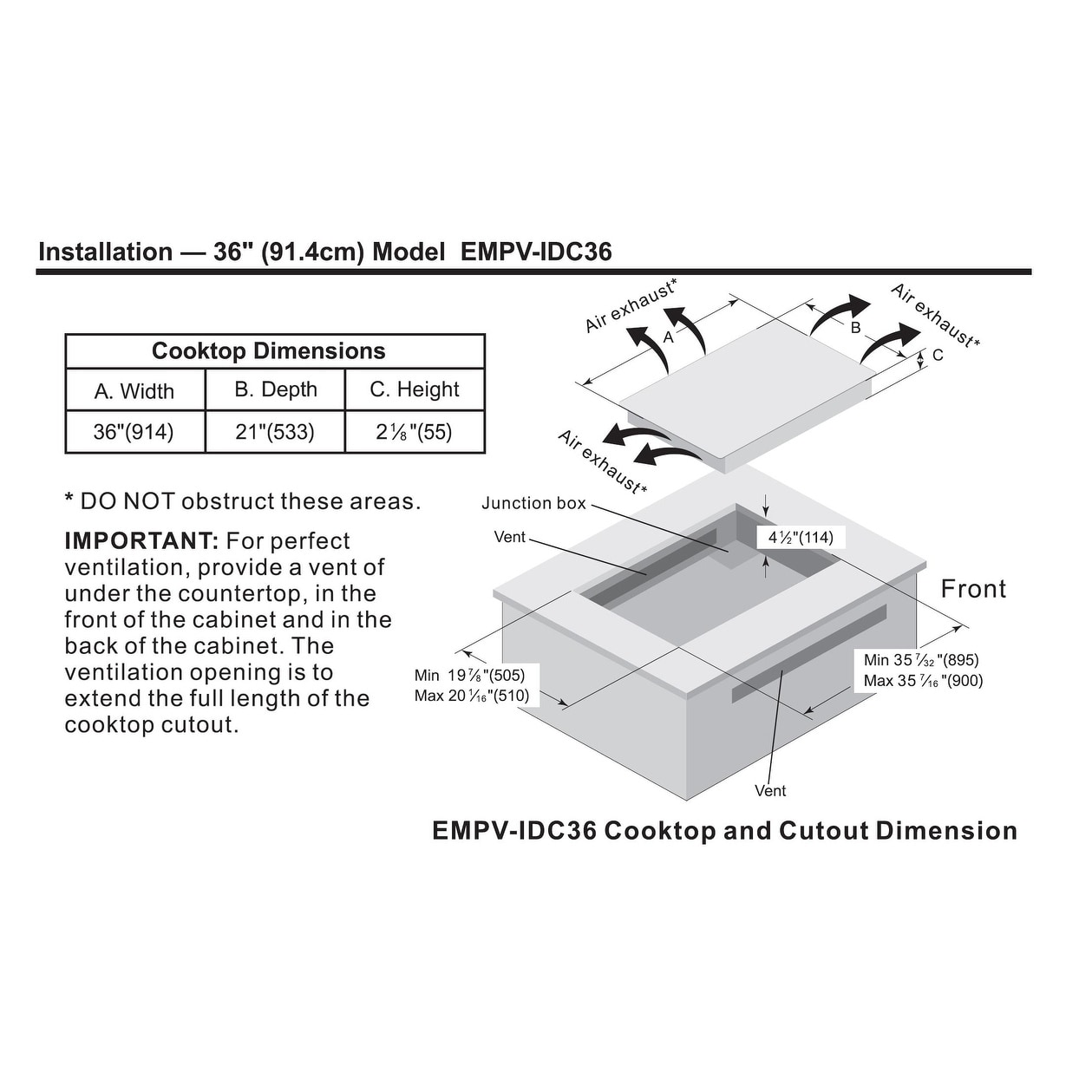 Shop Empava 36 In Electric Induction Cooktops With 5 Booster