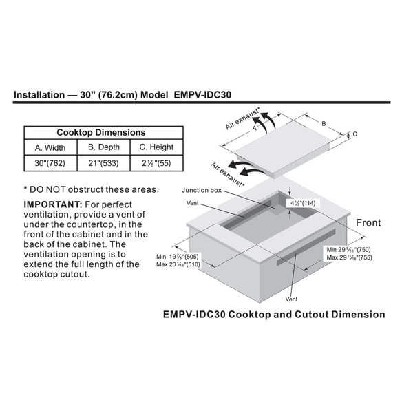 Empava deals induction cooktop