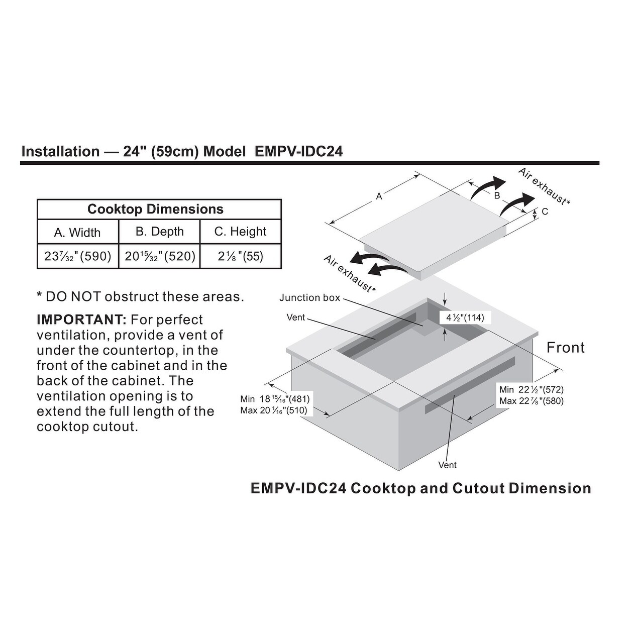 Shop Empava 24 In Electric Induction Cooktop 4 Booster Burner