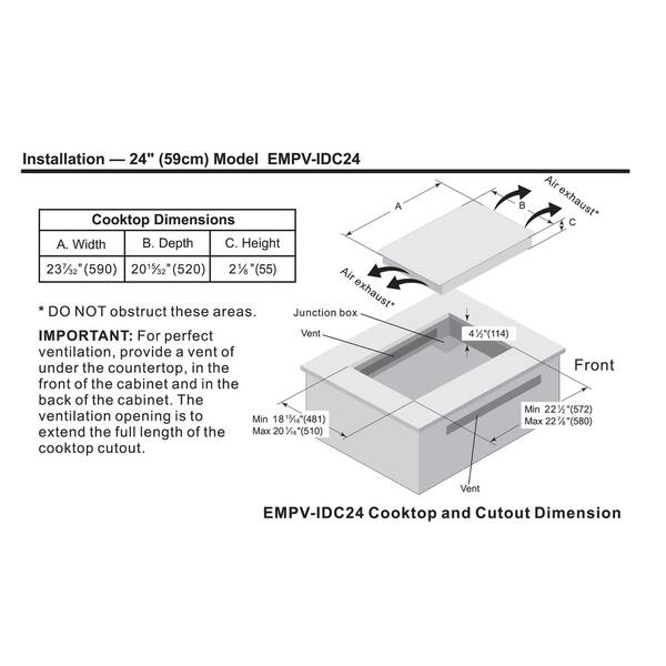 Shop Empava 24 In Electric Induction Cooktop 4 Booster Burner