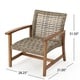 preview thumbnail 12 of 28, Hampton Outdoor Wood/Wicker Club Chair (Set of 2) by Christopher Knight Home