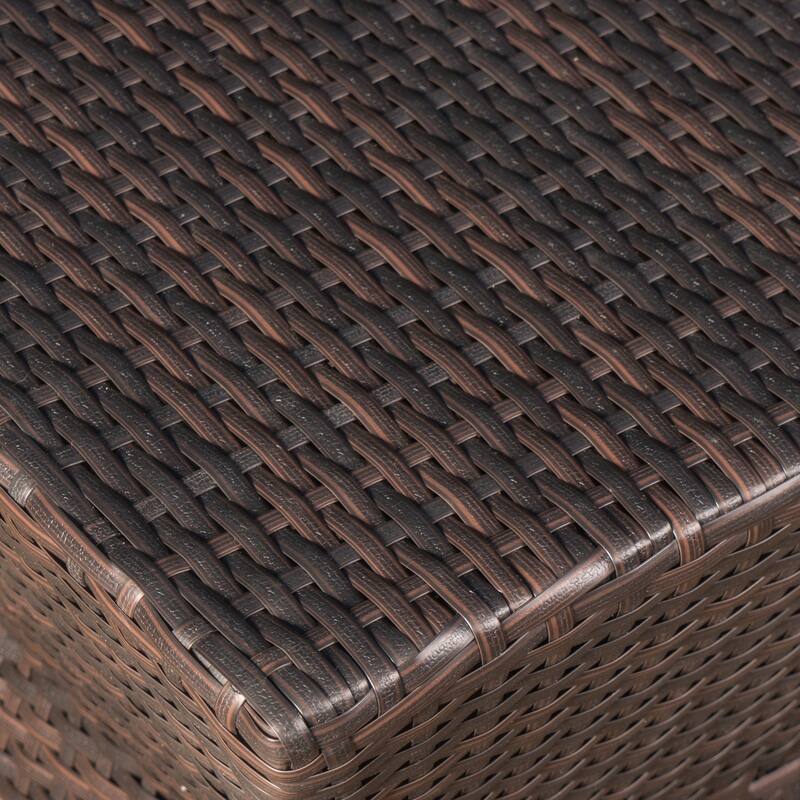 Calhoun Outdoor Square Wicker Side Table by Christopher Knight Home